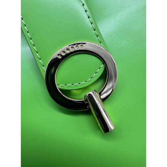 NWT Sandro Sweet Janet Chain Shoulder Bag Vert Pomme Green Apple Small Purse - Picture 8 of 15